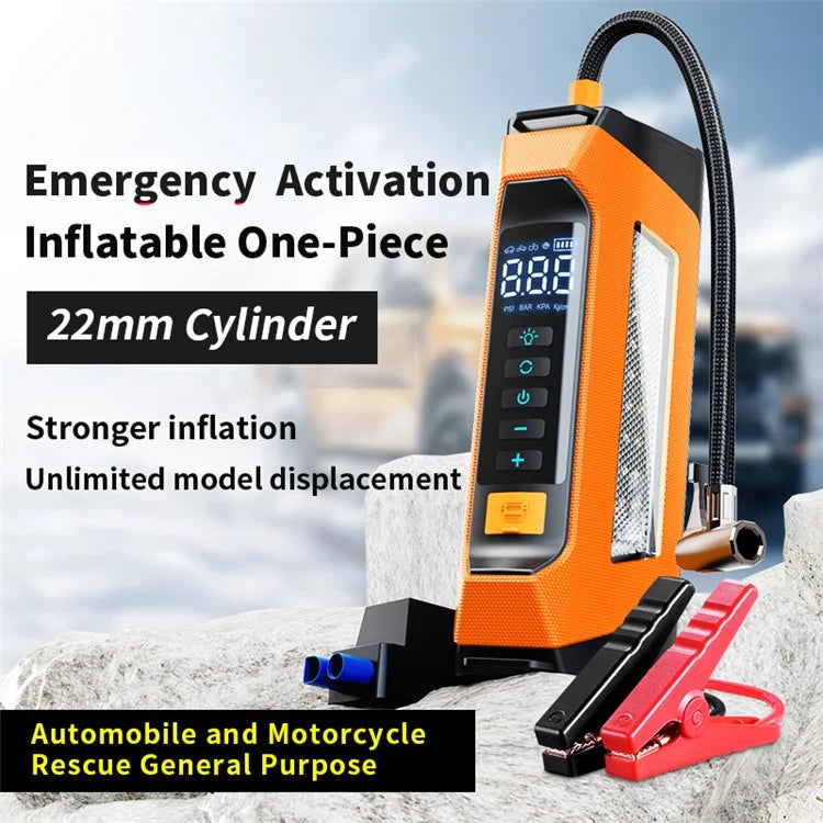 PS-219 All-in-One Emergency Start 6000mAh Battery Power Supply Vehicle Air Pump