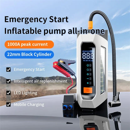 PS-219 All-in-One Emergency Start 6000mAh Battery Power Supply Vehicle Air Pump