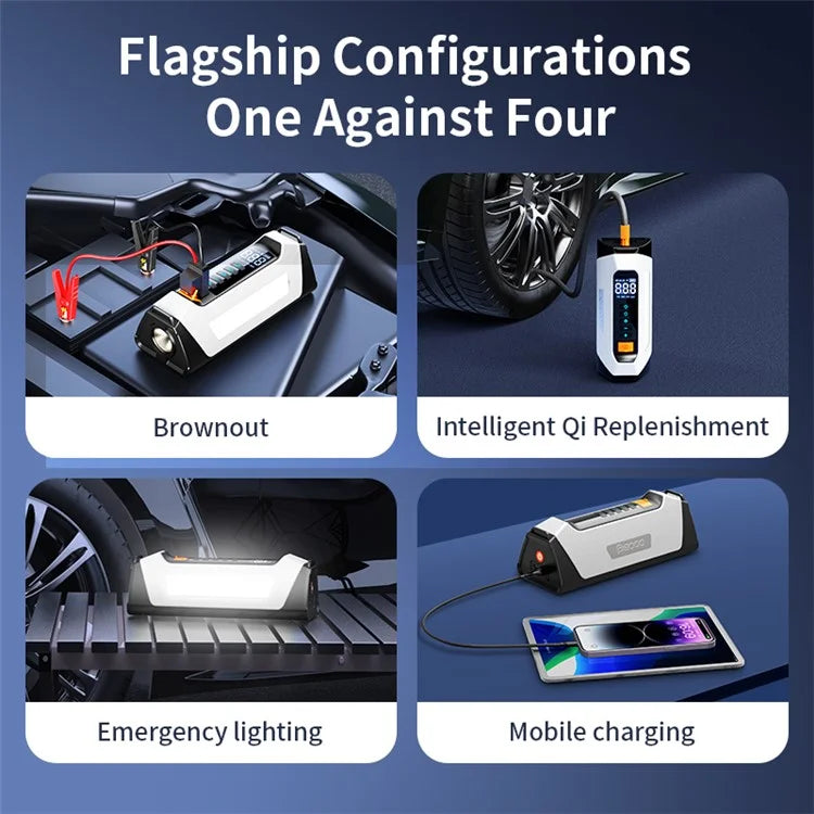PS-219 All-in-One Emergency Start 6000mAh Battery Power Supply Vehicle Air Pump