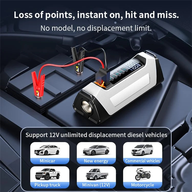 PS-219 All-in-One Emergency Start 6000mAh Battery Power Supply Vehicle Air Pump
