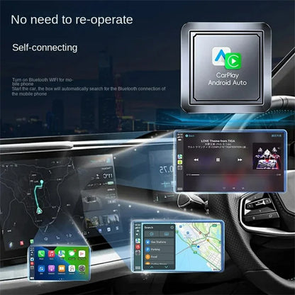Q1S 2-in-1 Wired to Wireless Carplay Android Auto Adapter Bluetooth 5.0 Smart Box