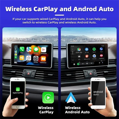Q1S 2-in-1 Wired to Wireless Carplay Android Auto Adapter Bluetooth 5.0 Smart Box