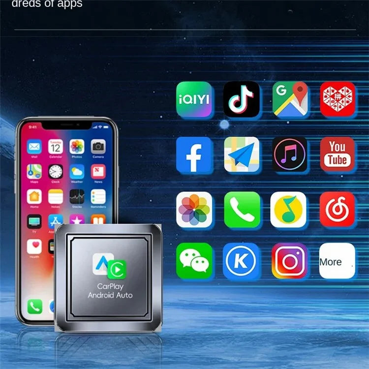 Q1S 2-in-1 Wired to Wireless Carplay Android Auto Adapter Bluetooth 5.0 Smart Box