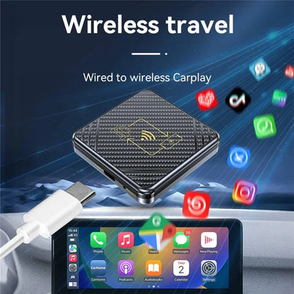 Q1 Vehicle Wireless Carplay Android Auto Dongle Car Wired to Wireless Adapter