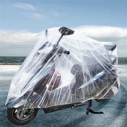 Disposable Transparent Motorcycle Cover Polyethylene Outdoor Anti-Sun Waterproof Anti-Dust Motorbike Cover