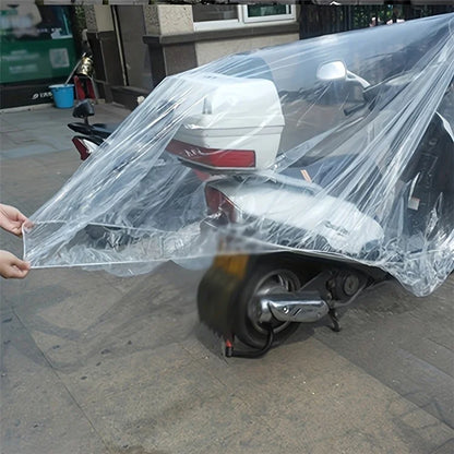 Disposable Transparent Motorcycle Cover Polyethylene Outdoor Anti-Sun Waterproof Anti-Dust Motorbike Cover