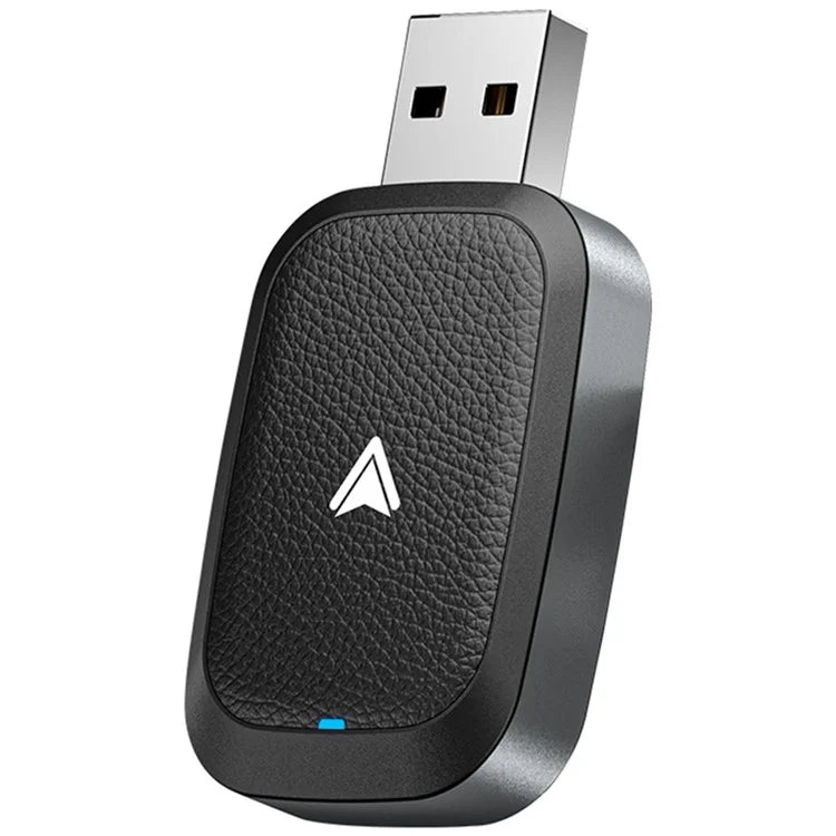 Car Android Auto Wireless Dongle Leather Coated Wired to Wireless Adapter for Android 11+