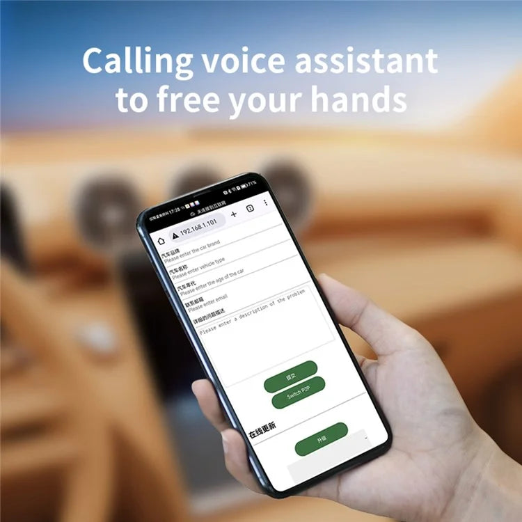 Car Android Auto Wireless Dongle Leather Coated Wired to Wireless Adapter for Android 11+