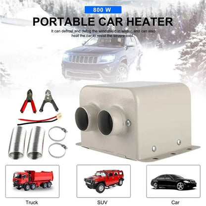 12V 600W Dual Hole Car Heater Window Defrosting Defogging Vehicle Interior PTC Heater
