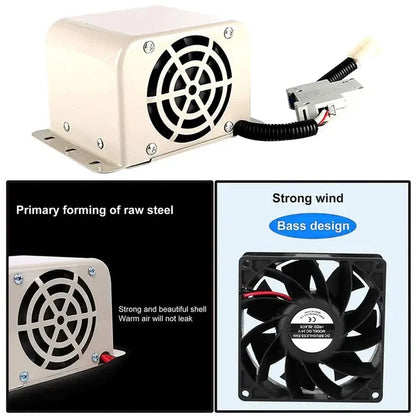 12V 600W Dual Hole Car Heater Window Defrosting Defogging Vehicle Interior PTC Heater