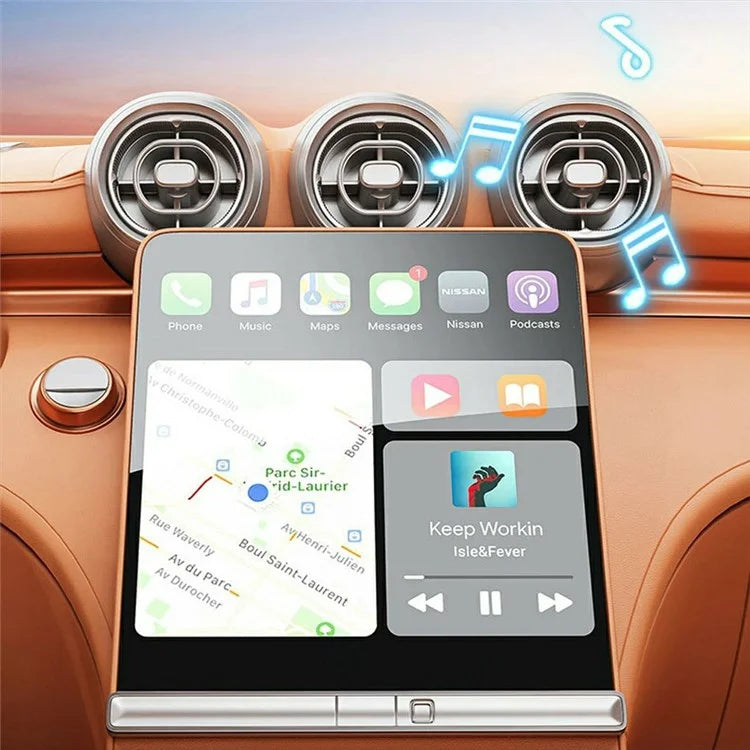 2-in-1 Android Auto and Carplay Adapter Wired to Wireless USB Smart Dongle
