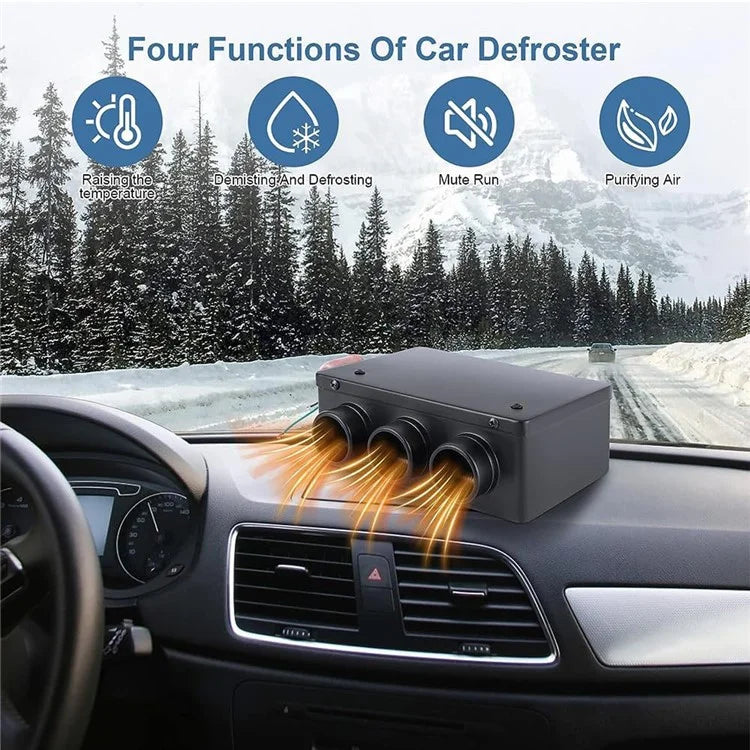 Three Hole Car Water Heater Window Defrosting Defogging Vehicle Interior Heater