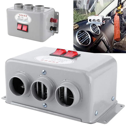 Three Hole Car Water Heater Window Defrosting Defogging Vehicle Heating Fan