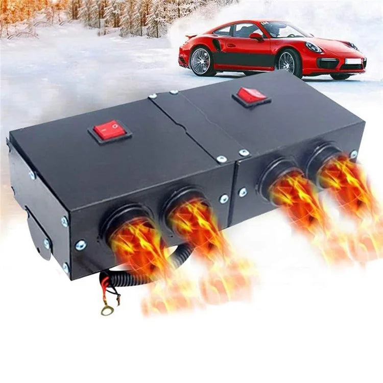 Four Hole Metal Car Interior Heater Window Defrosting Defogging Vehicle Heating Fan