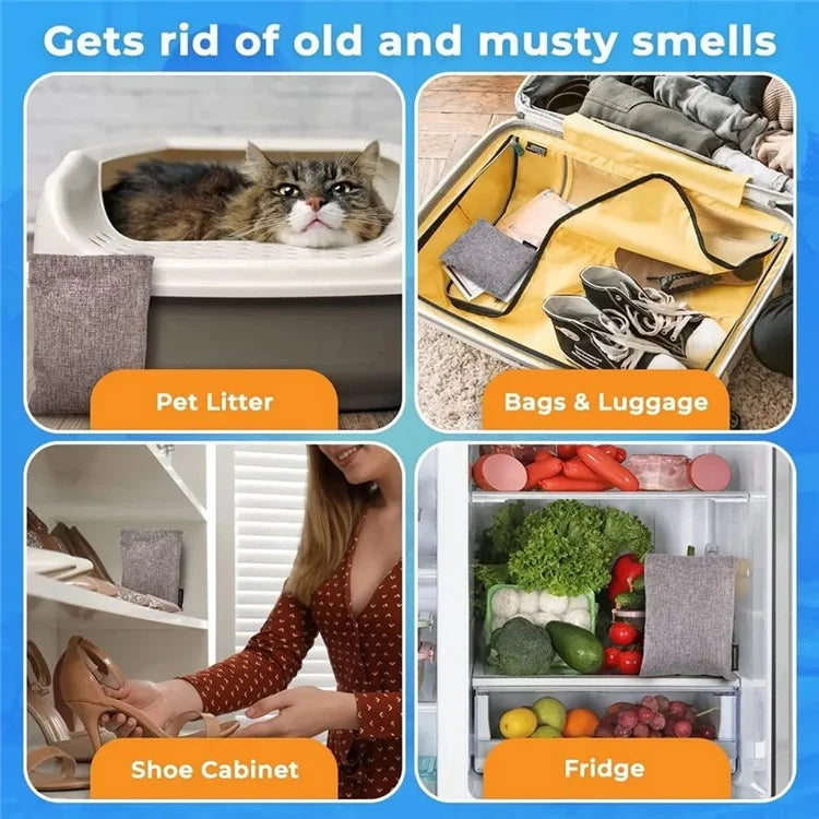Activated Carbon Bag Car Home Dehumidification Odor Formaldehyde Removal Linen Bamboo Charcoal Bag
