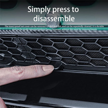 For Tesla Model 3 Car Front Bumper Grille Quick Release Button Design Insect Prevention Net