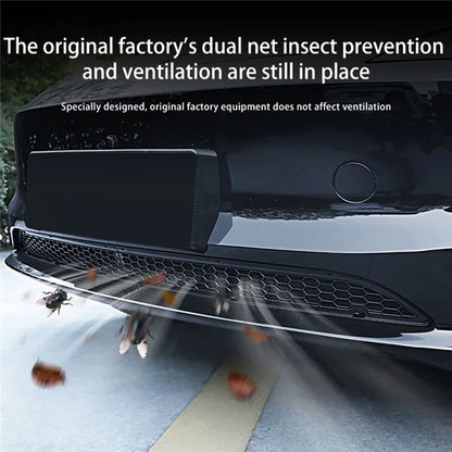 For Tesla Model 3 Car Front Bumper Grille Quick Release Button Design Insect Prevention Net