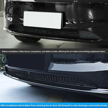 For Tesla Model 3 Car Front Bumper Grille Quick Release Button Design Insect Prevention Net