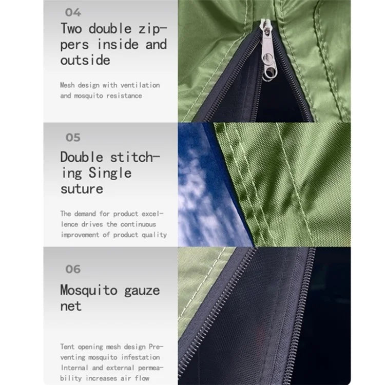 Car Rear Camping Tent Set Oxford Cloth SUV Cabana Tent with Awning Shade