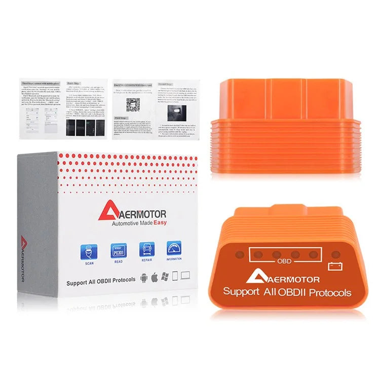 AERMOTOR V1.5 ELM327 OBD2 Bluetooth Code Reader Car Check Engine Diagnostic Scan Tool