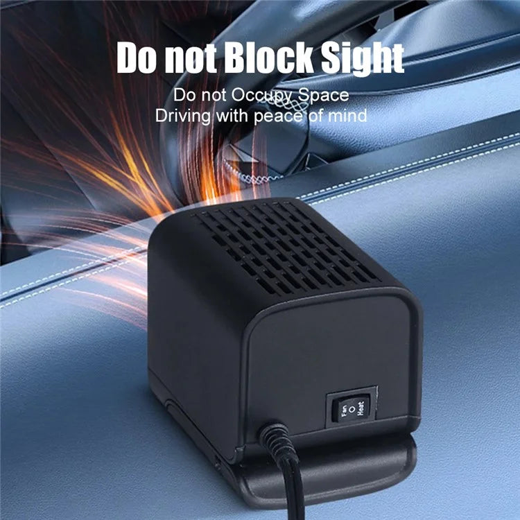9729 12V Car Foldable Heater Windshield Defrosting Defogging Heating Fan Vehicle Interior Heating Device