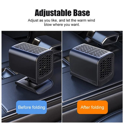9729 12V Car Foldable Heater Windshield Defrosting Defogging Heating Fan Vehicle Interior Heating Device