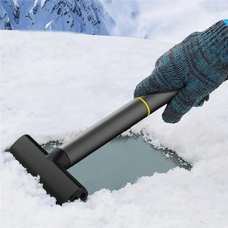 9718 TPU+Aluminum Alloy 2-in-1 Car Window Double-sided Snow Removal Shovel Tire Gravel Cleaning Tool