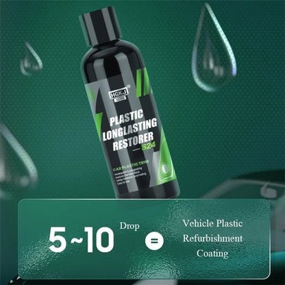 HGKJ AUTO-S24 100ml Longlasting Plastic Restorer Car Vehicle Trim Coating Renovator Repair Liquid