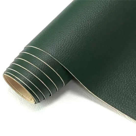 LEXINGXIANG 200x137cm PVC Leather Self-Adhesive Patch Sofa Furniture Repair Patch Leather Sheetish Green