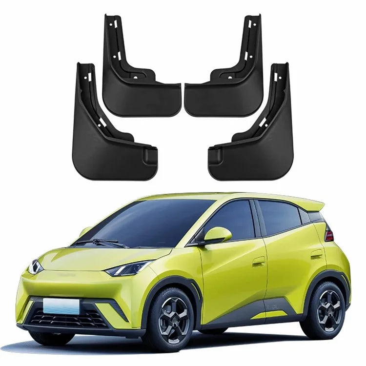 4Pcs / Set Soft PC Mudguard Mud Flaps for BYD Seagull 2023 Front and Rear Car Mudflaps Splash Fender Kit