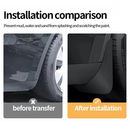 4Pcs / Set Soft PC Mudguard Mud Flaps for BYD Seagull 2023 Front and Rear Car Mudflaps Splash Fender Kit