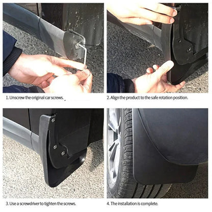 4Pcs / Set Soft PC Mudguard Mud Flaps for BYD Seagull 2023 Front and Rear Car Mudflaps Splash Fender Kit