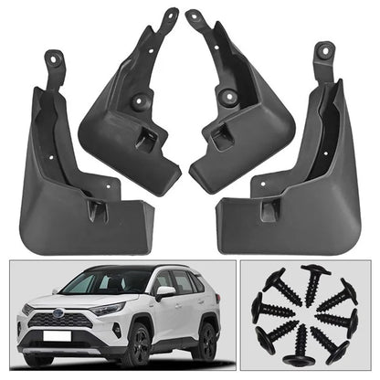4Pcs Soft PC Mudflaps Mud Fender for Toyota RAV4 2019-2022 Front / Rear Car Mudguard Set Auto Replacement Parts