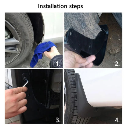 4Pcs Car Front / Rear Mudguard Fender Set for Honda CRV 2023 Mudflaps Mud Flaps Auto Accessories