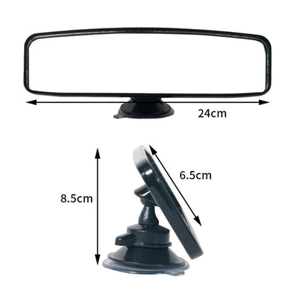 Plastic+Glass Rearview Mirror Car Interior Wide Angle Rear View Mirror (Anti-Glare Function)