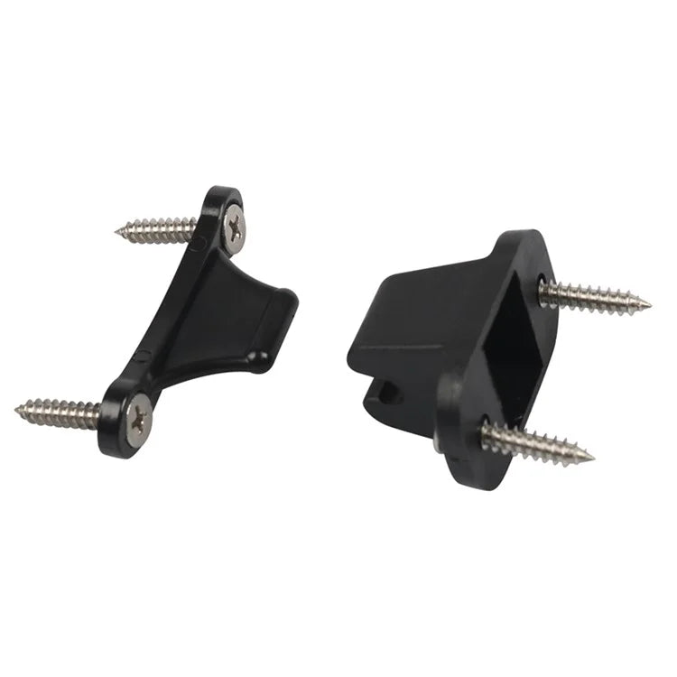 A8624 2Pair Black Door Retainer Kit for Camper RV Motorhome T-Shape Door Stop Retaining Catch Holder Set with Screws #2-2