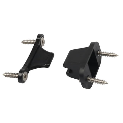 A8624 2Pair Black Door Retainer Kit for Camper RV Motorhome T-Shape Door Stop Retaining Catch Holder Set with Screws #2-2