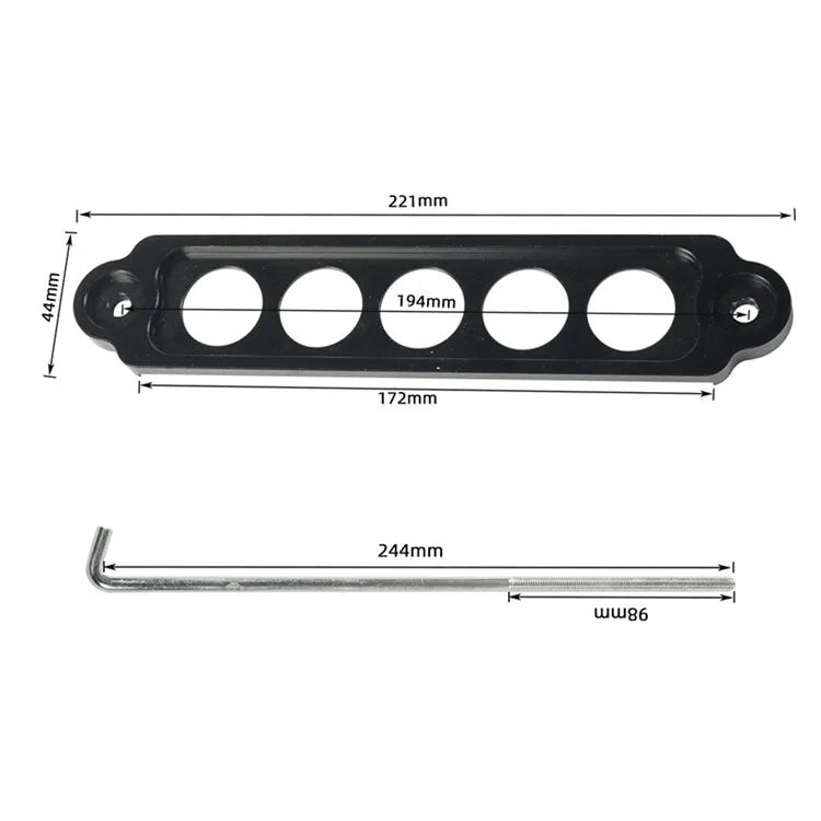 A8681 Aluminum Alloy Car Battery Holder Bracket Vehicles Trucks Battery Mount Bracket (Hook Length 250)