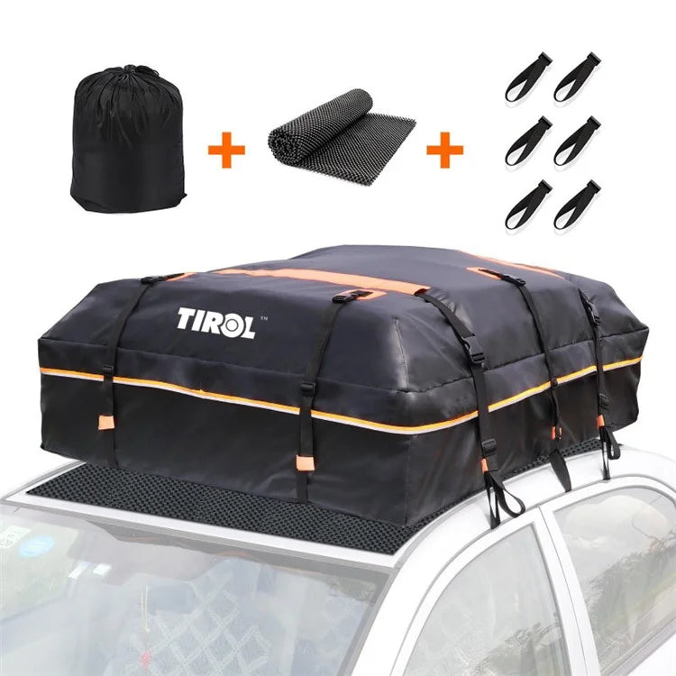 TIROL T26967 20-inch Car SUV Roof Bag 500D PVC Vehicle Roof Luggage Storage Bag Rainproof Cargo Bag