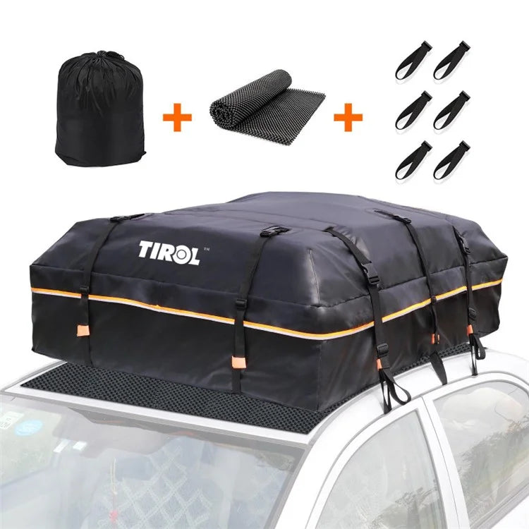 TIROL T26967 20-inch Car SUV Roof Bag 500D PVC Vehicle Roof Luggage Storage Bag Rainproof Cargo Bag