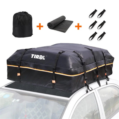 TIROL T26967 20-inch Car SUV Roof Bag 500D PVC Vehicle Roof Luggage Storage Bag Rainproof Cargo Bag