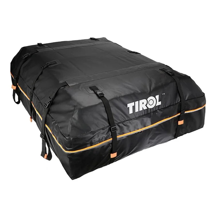 TIROL T26967 15-inch Car SUV Roof Cargo Bag 500D PVC Rainproof Vehicle Roof Luggage Storage Bag