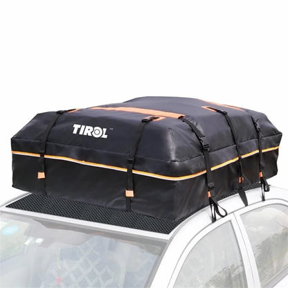 TIROL T26967 15-inch Car SUV Roof Cargo Bag 500D PVC Rainproof Vehicle Roof Luggage Storage Bag