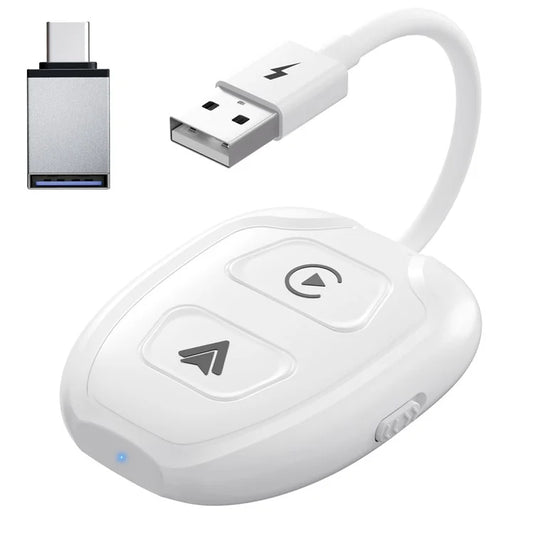 THT-020-9-1 Car Wireless Android Auto Carplay Wired to Wireless Adapter Dongle
