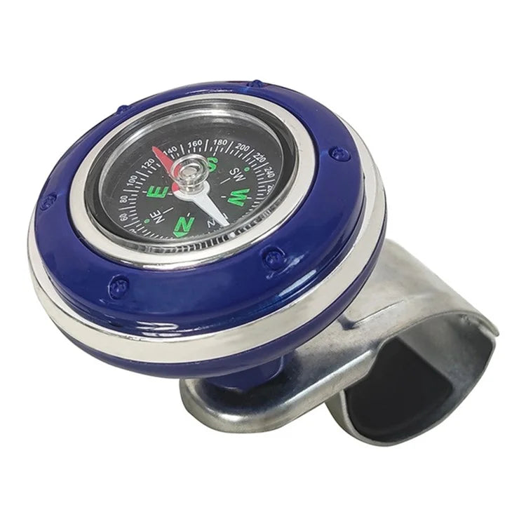 CARFU Plastic+Iron Car Steering Wheel Spinner Knob Compass Car Steering Auxiliary Booster Control Handle