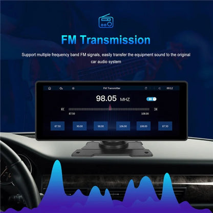 W912A 10.26-inch HD Portable Video Car Player with 2 Stand, AUX Cable, View Angle Adjustable Mirror Link Car Monitor