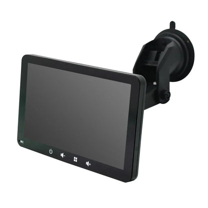 W507D 7-inch HD Touch Display Portable Car Play with 12-LED Camera, 2.4GHz WiFi Car Monitor, Suction Holder
