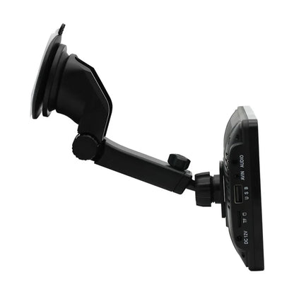 W507D 7-inch HD Touch Display Portable Car Play with 12-LED Camera, 2.4GHz WiFi Car Monitor, Suction Holder