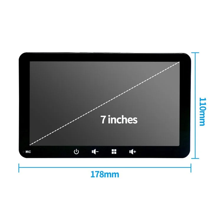 W507A 7-inch HD Touch Screen Car Play 2.4GHz WiFi Potable Car Stereo with Mirror Link Android Auto, Flat Stand