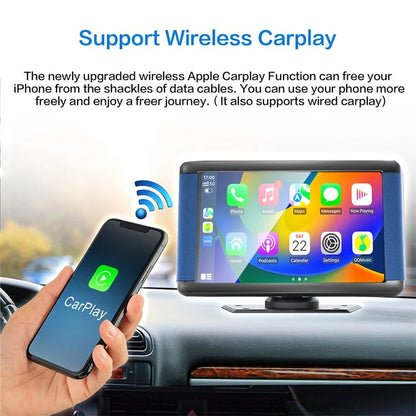 W503A 7.0-inch HD Display Wireless / Wired Car Play Android Auto Portable Car Stereo Support Mirror Link, Bluetooth